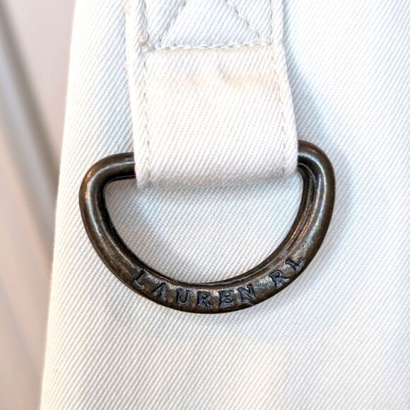 Vintage Lauren Ralph Lauren Women's Khaki Safari Shirt Large - Picture 6 of 11